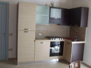 Cucina soggiorno del bilocale al piano terra